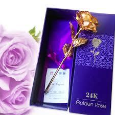 24K Gold Rose Gift Box
